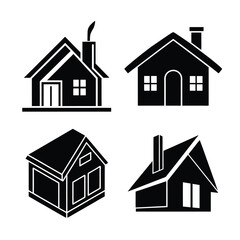 set of houses icons