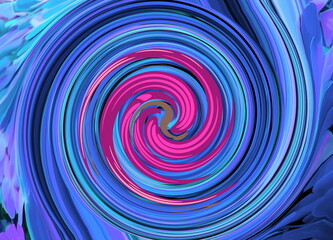 The image is an abstract, swirling pattern dominated by shades of blue and pink/magenta.