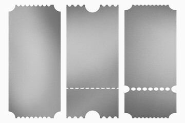 Silver Ticket. Vector illustration for websites, applications, cinemas, clubs, mass events and creative design. Flat style