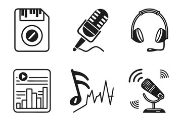 Audio and Music Icons Collection.