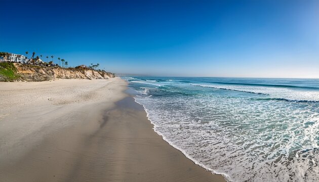 white sand beach in costa mesa caifornia usa