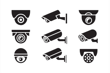 Security Camera Icons for Home and Business Protection