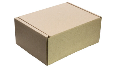 cardboard box isolated on white