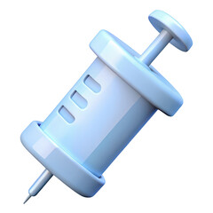 Fototapeta premium 3d syringe isolated on transparent background