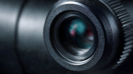 Close up of an ophthalmic laser system with high precision optics lighting