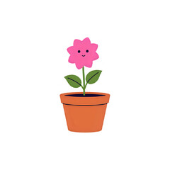 Cute Pink Flower in Pot: Perfect for Your Projects