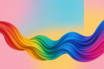 Obraz premium A vibrant rainbow stream of color unfurls against a gradient backdrop, symbolizing diversity and joy