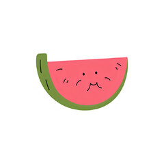 Cartoon Watermelon Slice: Illustration of Summer Fruit
