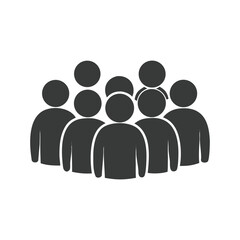 Business people group silhouettes in a circle, symbolizing teamwork, partnership, and community success