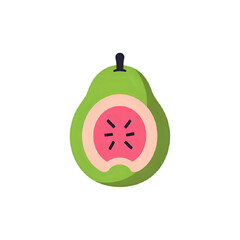 Vibrant Guava Illustration: Tropical Fruit Design Element