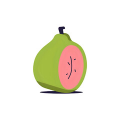 Vibrant Guava Illustration:  A Unique Fruit Design
