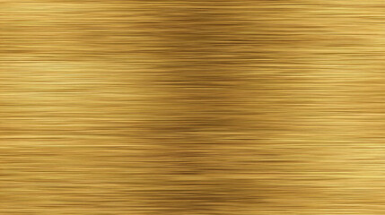 Gold metal texture with a subtle brushed sheen. Smooth, luxurious surface with horizontal linear grain, perfect for backgrounds or design elements seeking an elegant touch.