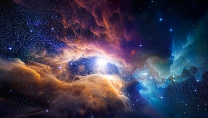 Obraz premium colorful galactic nebula in outer space