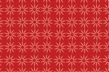 Luxury Hand Drawn Floral Red Background
