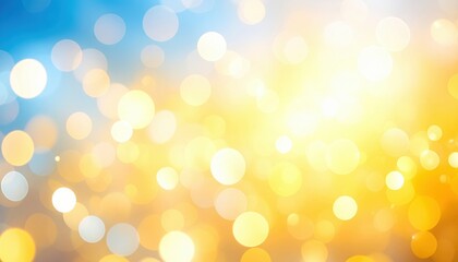 Obraz premium Abstract Bokeh Background With Yellow And Blue Lights