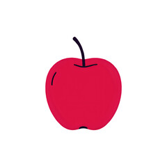 Vibrant Red Apple: Minimalist Fruit Design for Branding & Projects