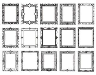 Collection of ornate picture frames