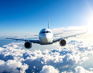 Airplane above clouds