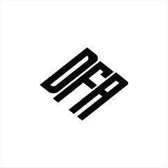  Modern abstract DFA logo design featuring geometric lines for innovative data analysis and digital transformation branding
