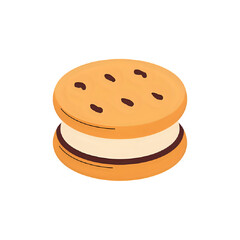 Ice Cream Sandwich: Delicious Treat, Bakery Graphic, Sweet Dessert Illustration