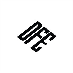  Modern abstract DFE logo design featuring geometric lines for innovative data analysis and digital transformation branding