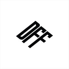  Modern abstract DFF logo design featuring geometric lines for innovative data analysis and digital transformation branding