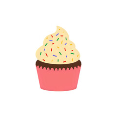 Delicious Cupcake Illustration: Perfect for Baking Blogs & Dessert Menus