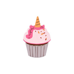 Unicorn Cupcake: Pink Frosting, Magical Birthday Treat