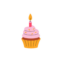 Delightful Birthday Cupcake: Perfect for Celebration Graphics