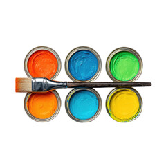 Paint cans and brush (1)