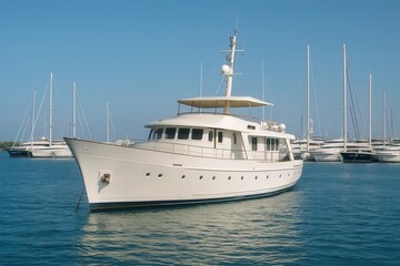 Fototapeta premium A Luxury Yacht Awaits Its Next Adventure