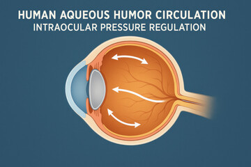 Human Eye Aqueous Humor Circulation Illustration