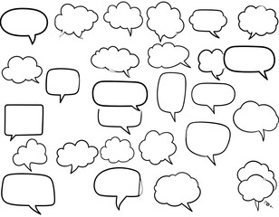 Fototapeta premium Collection of various speech bubbles