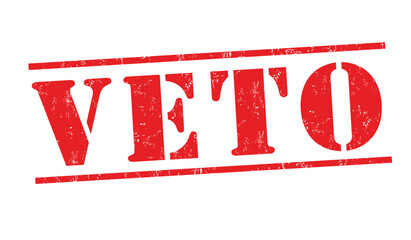 Veto grunge rubber stamp