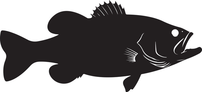 Largemouth Bass Vector Silhouette