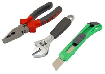adjustable wrench, chrome vanadium steel pliers, cutter statione