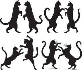 Stylized silhouette of a cat in profile