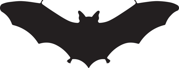 Mexican Free-tailed Bat Vector Silhouette