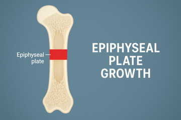 Epiphyseal Plate Growth Illustration: Bone Growth Anatomy Diagram [Illustration]