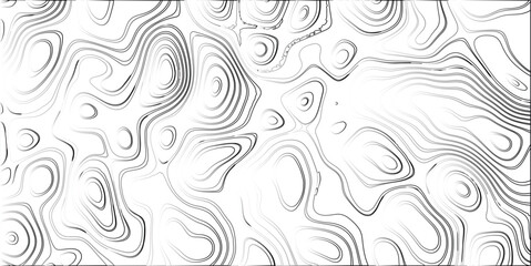 Abstract topographic map pattern in grayscale featuring layered contour lines and gradients for backgrounds design and modern presentations.