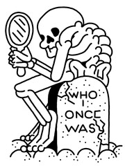 A cherub with a quote about the destructive nature of external validation