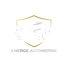 Automobile Gold and Silver business logo design