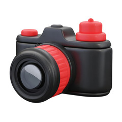 Colorful vintage camera design on a white isolated background