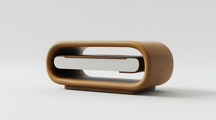 3D Icon of a Modern Office Desk with Simple Design