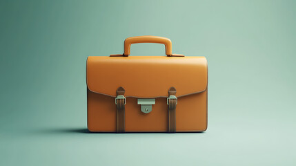 3D Icon of a Minimalist Business Briefcase