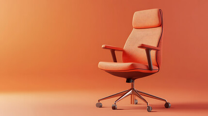 3D Icon of a Modern Office Chair with Ergonomic Design
