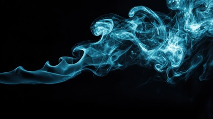 smoke on black background.