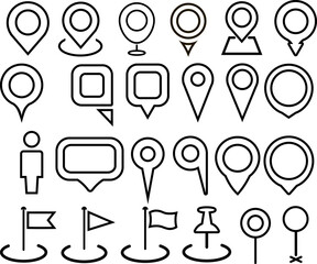 Map pin icon. Location pin on map. GPS point. Vector