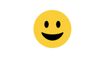 Fototapeta premium Simple Joy: A Cheerful Yellow Smiley Face Icon Expressing Happiness and Positivity