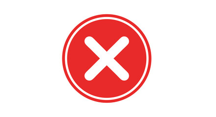 Obraz premium Striking Red Circle Symbolizing Rejection: A Visual of Cancellation and Refusal with Sharp Lines and Clean Aesthetics